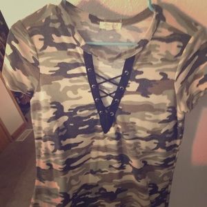 Camo criss cross dress